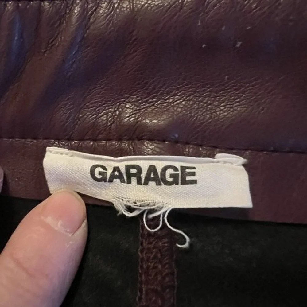 GARAGE CLOTHING -‎ Women's Burgundy Faux Leather Pants Straight Medium M